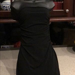 Strapless black dress